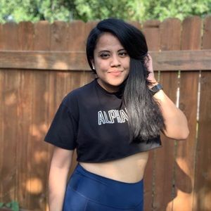 Black Alphalete Crop Top
